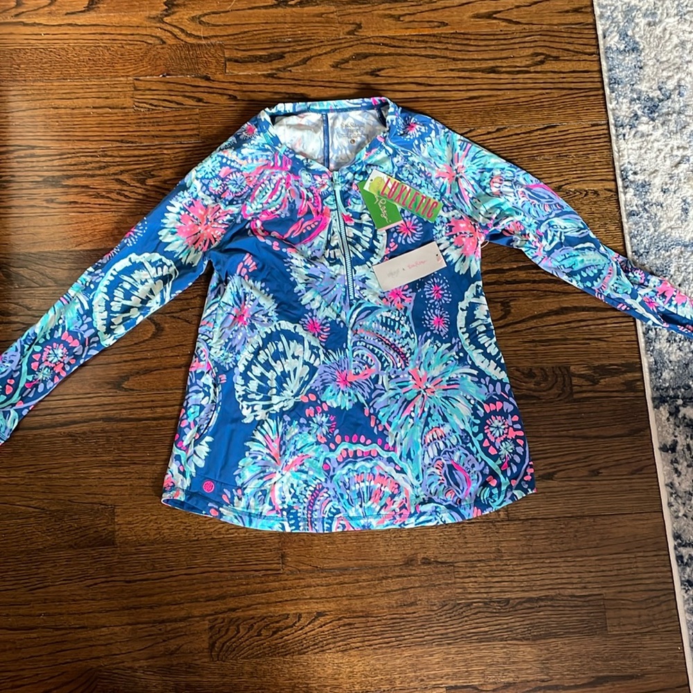 Lily Pulitzer Luxletic Quarter Zip with Pockets!